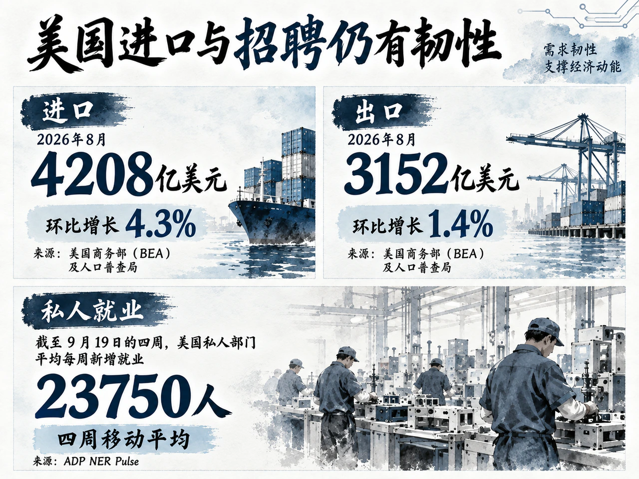 美国进口与招聘仍有韧性