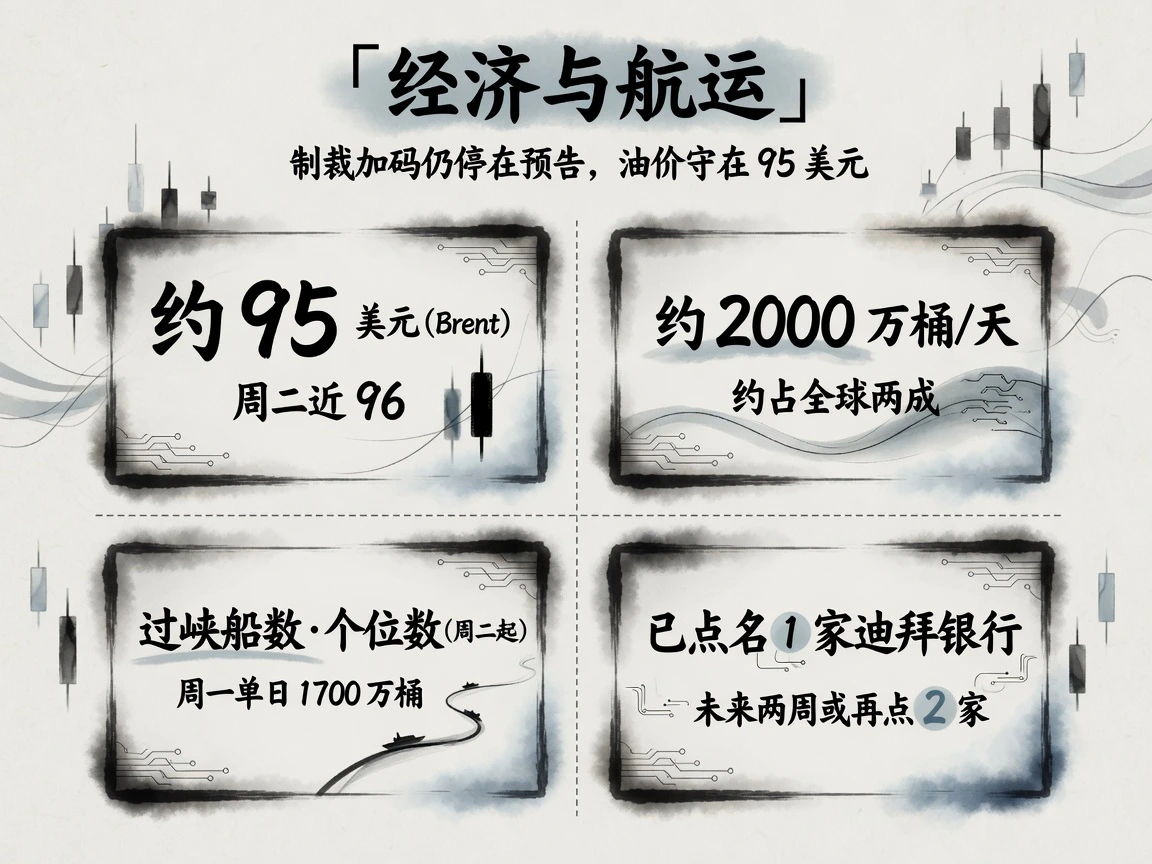 经济与航运:制裁停在预告,油价守在95美元