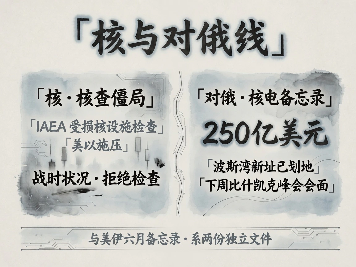 核与对俄线:IAEA受损核设施检查僵局、作战时状况拒绝检查,对俄签250亿美元核电备忘录、比什凯克峰会会面
