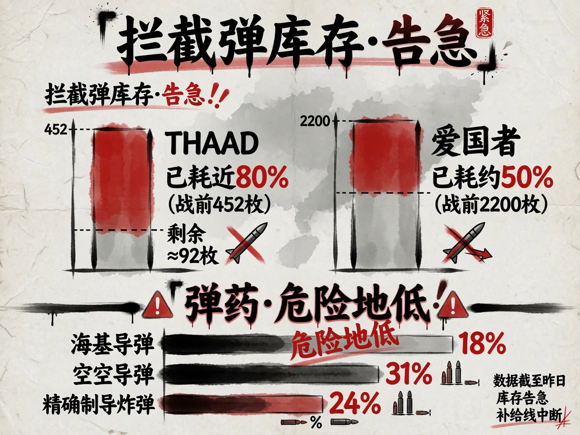 美军拦截弹库存告急,THAAD已耗近80%、爱国者约50%