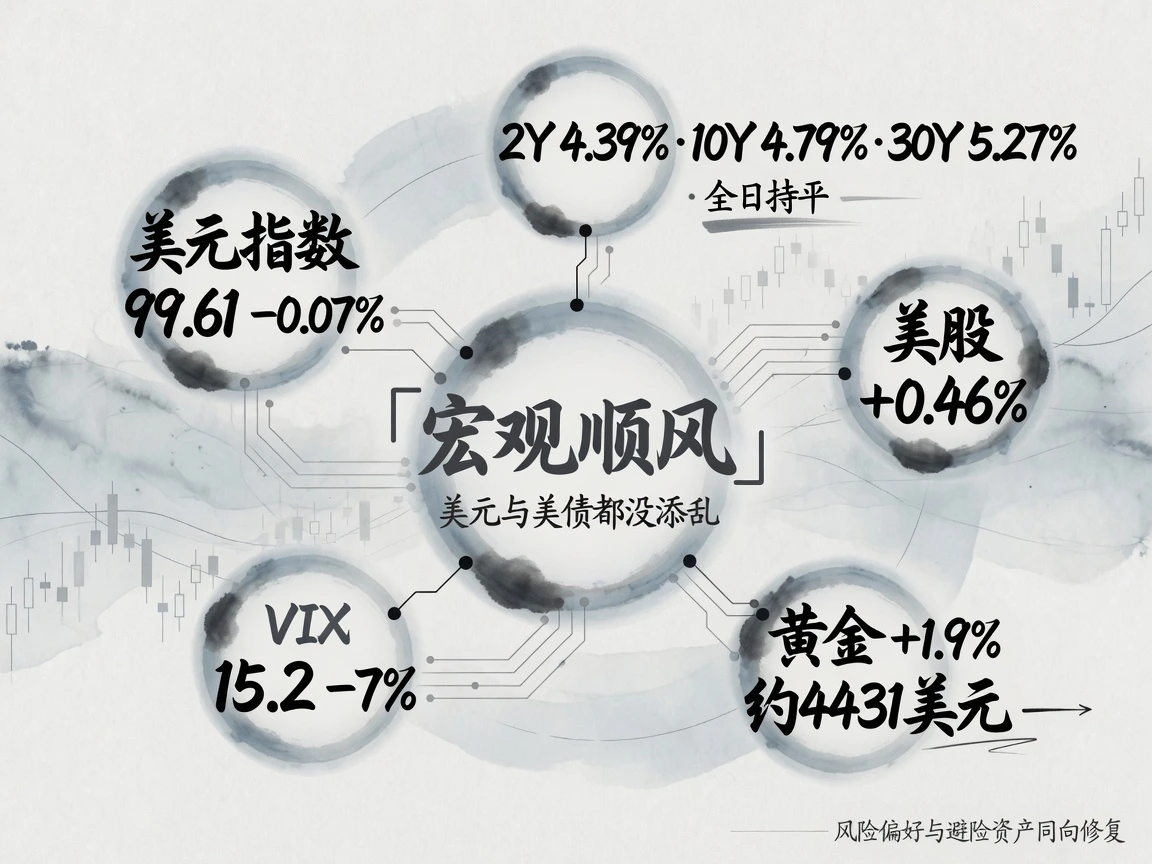 宏观顺风:美元指数、美债、美股、VIX、黄金五个节点