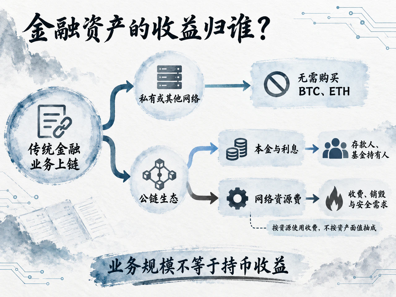 金融资产收益与网络资源费用分别归属不同权利人