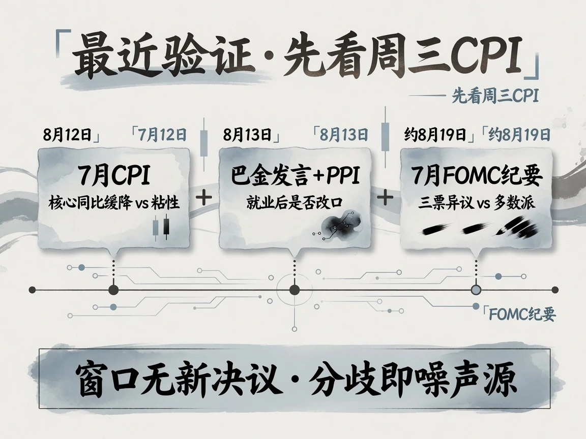 最近验证节点:8/12 CPI、8/13 巴金与 PPI、约 8/19 FOMC 纪要