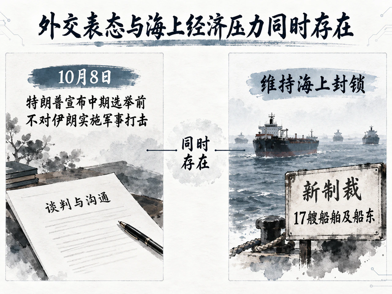 外交接触继续,封锁及制裁仍在实施