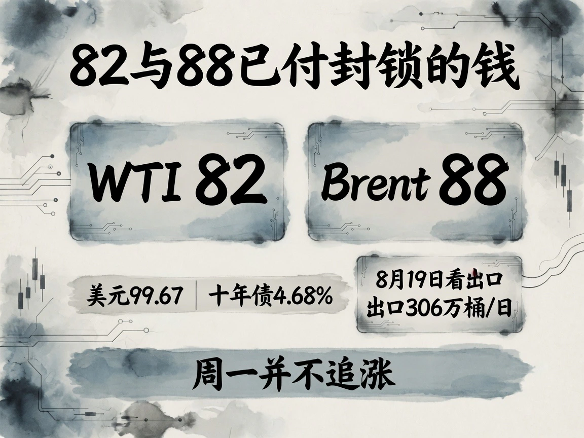 82与88已经付过一层封锁的钱，周一亚盘并不追涨