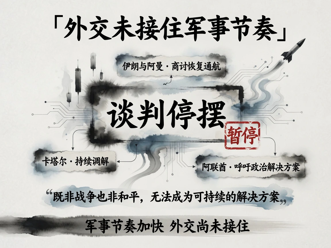 外交僵局图:官方谈判停摆,阿曼仍在商讨通航安排,卡塔尔持续调解,阿联酋呼吁政治解决方案