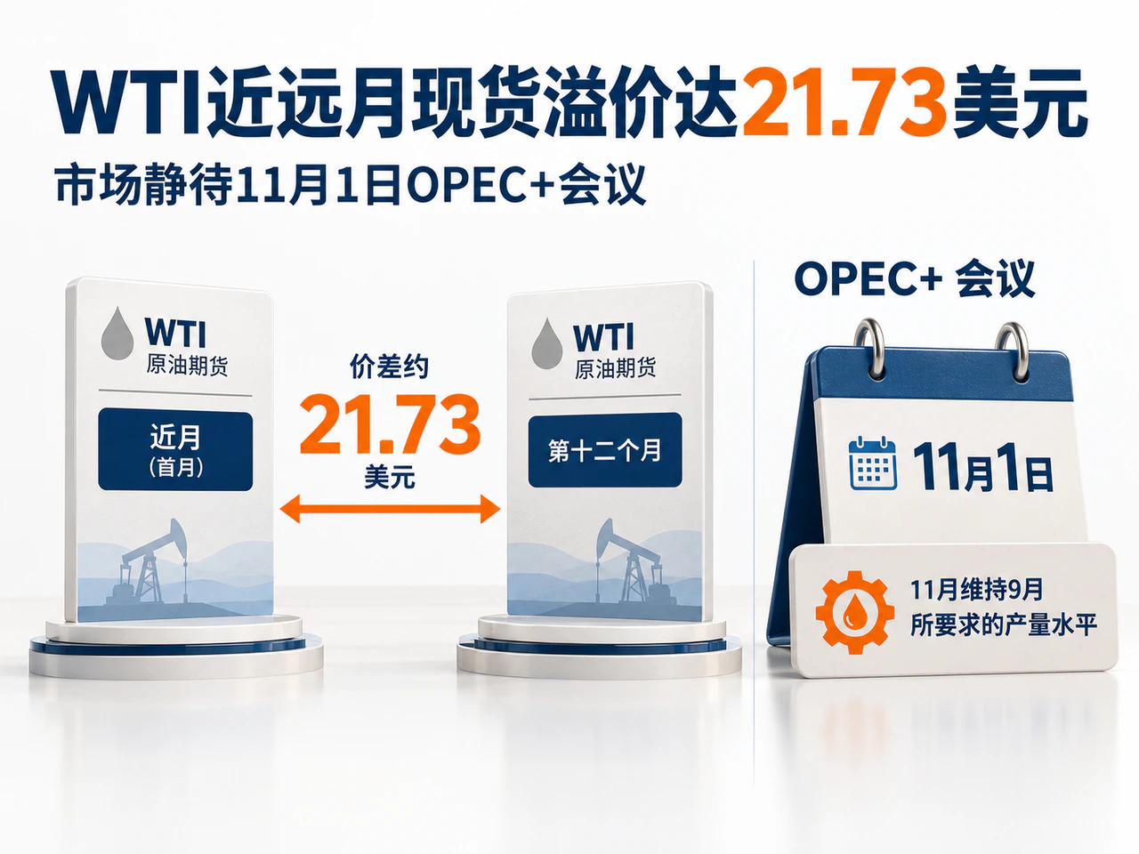 WTI backwardation of US$21.73 and the November 1 OPEC+ meeting