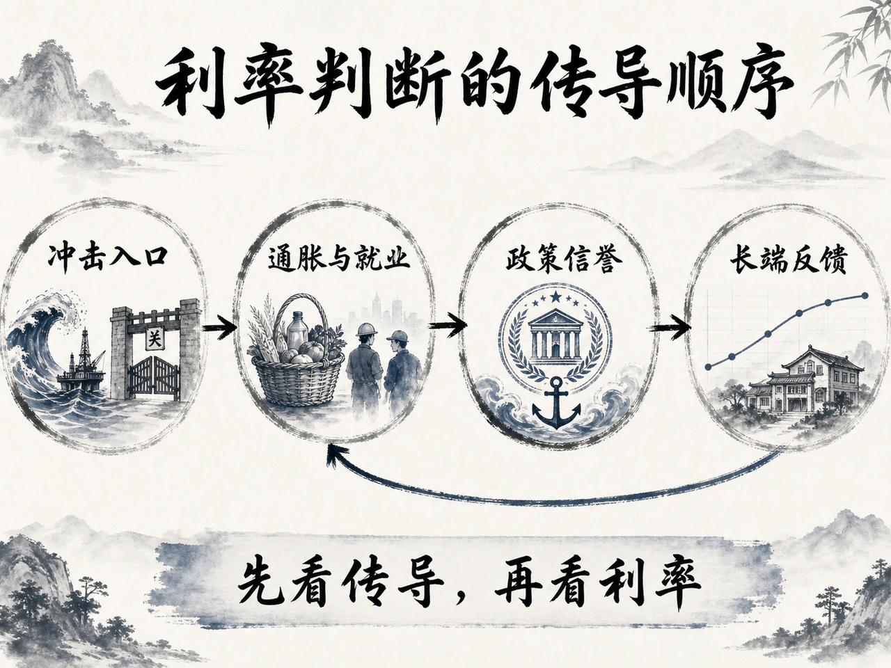 从外部冲击到美联储利率决策的传导顺序