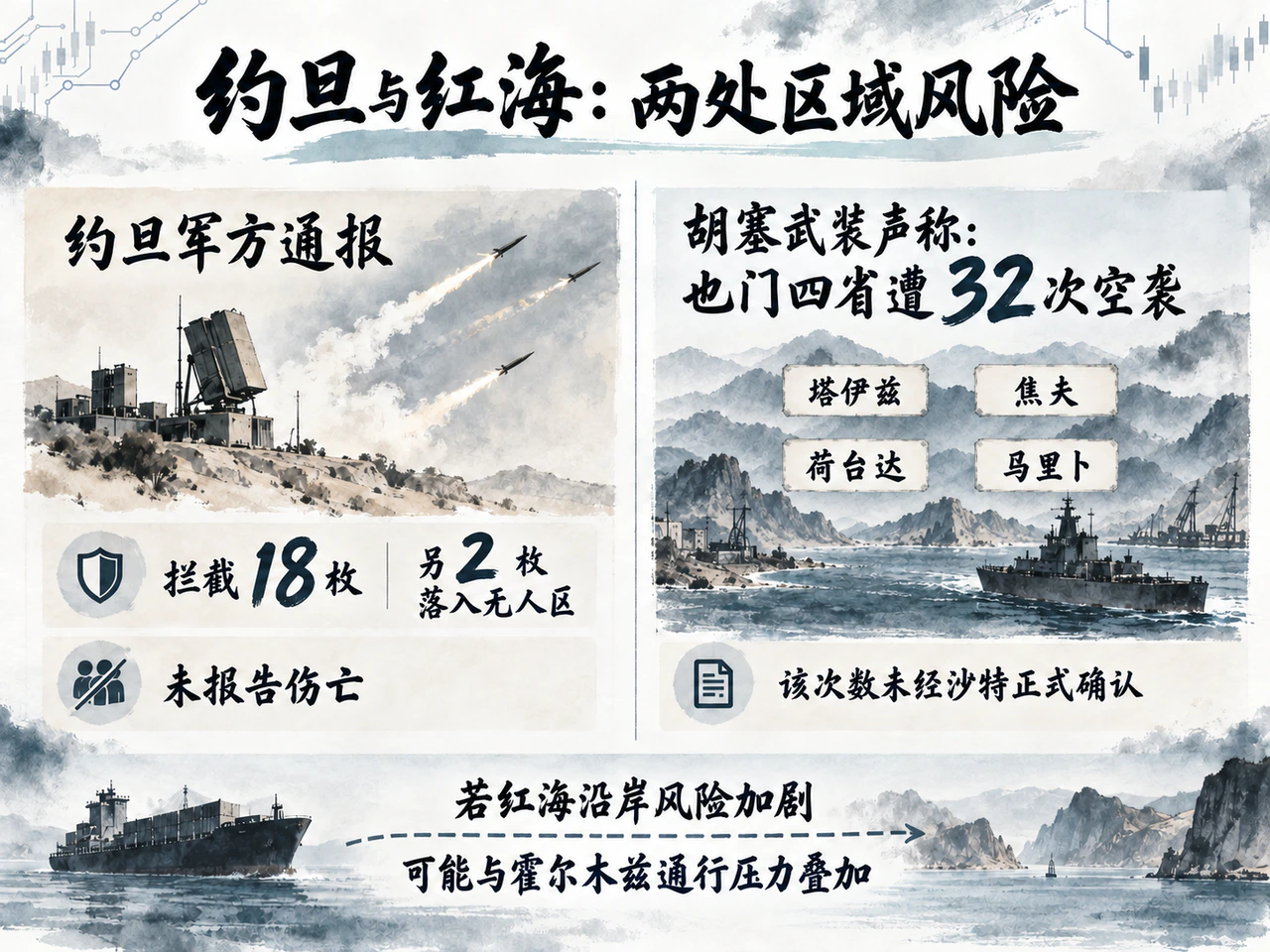 约旦导弹拦截与也门战事形成两处区域风险