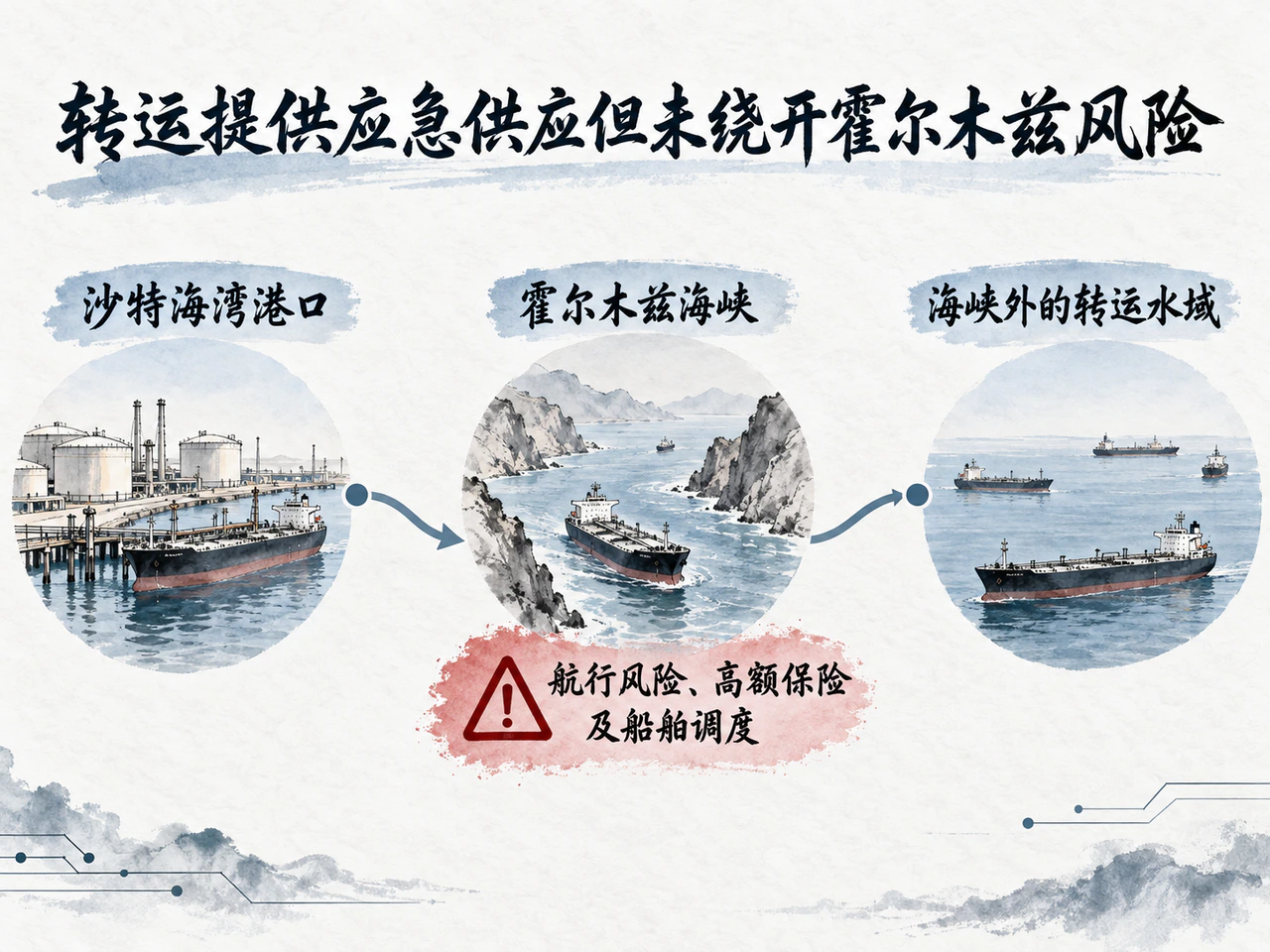 沙特转运仍需穿越霍尔木兹,替代方案受航道与运力约束