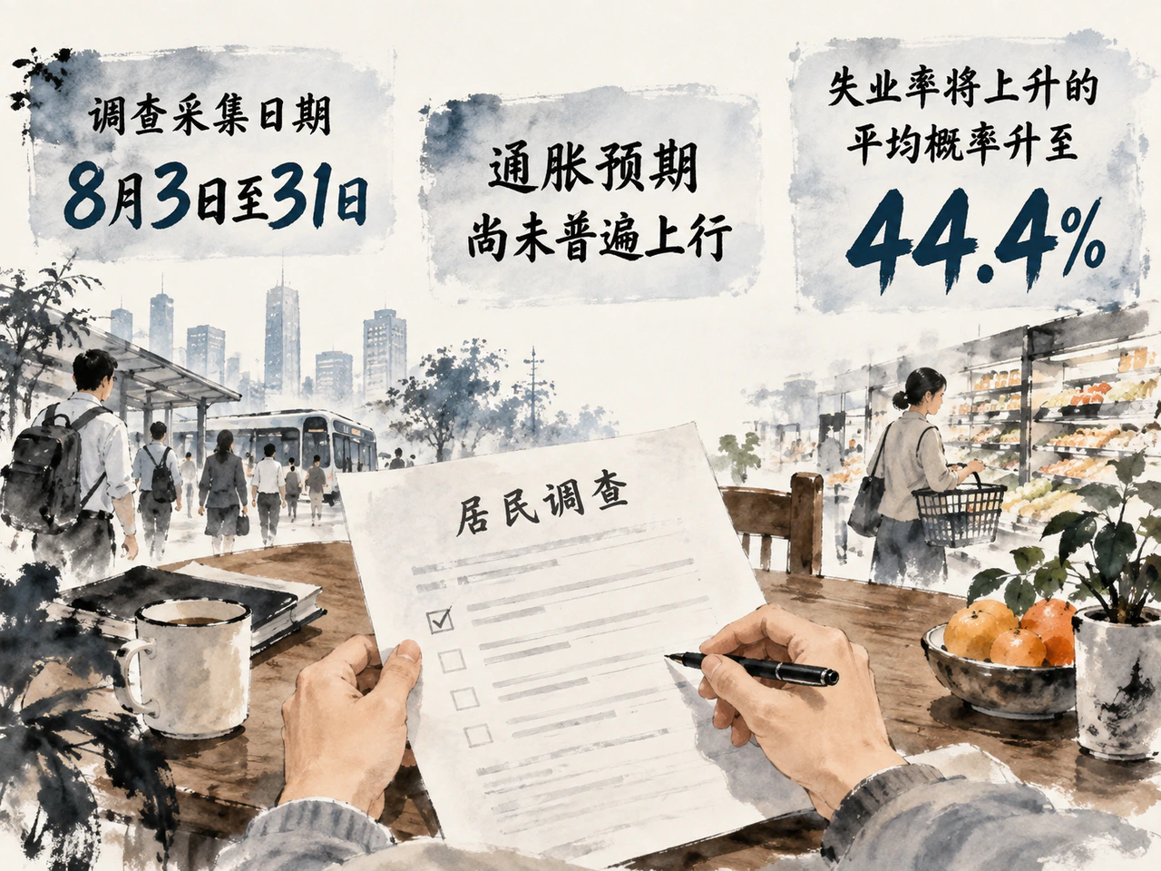 八月居民预期调查为政策权衡提供另一面