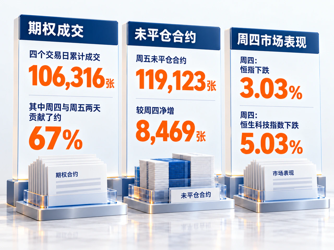 Weekly Hang Seng option volume, open interest and Thursday’s equity declines