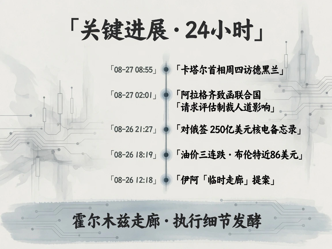 关键进展24小时时间轴:卡塔尔首相访德黑兰、致函联合国、250亿美元核电备忘录、油价三连跌、临时走廊提案