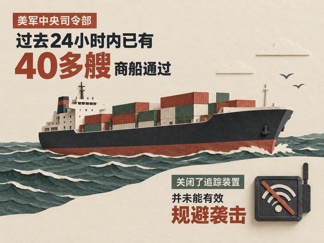 霍尔木兹海峡保持通航,关闭定位信号未能消除袭击风险