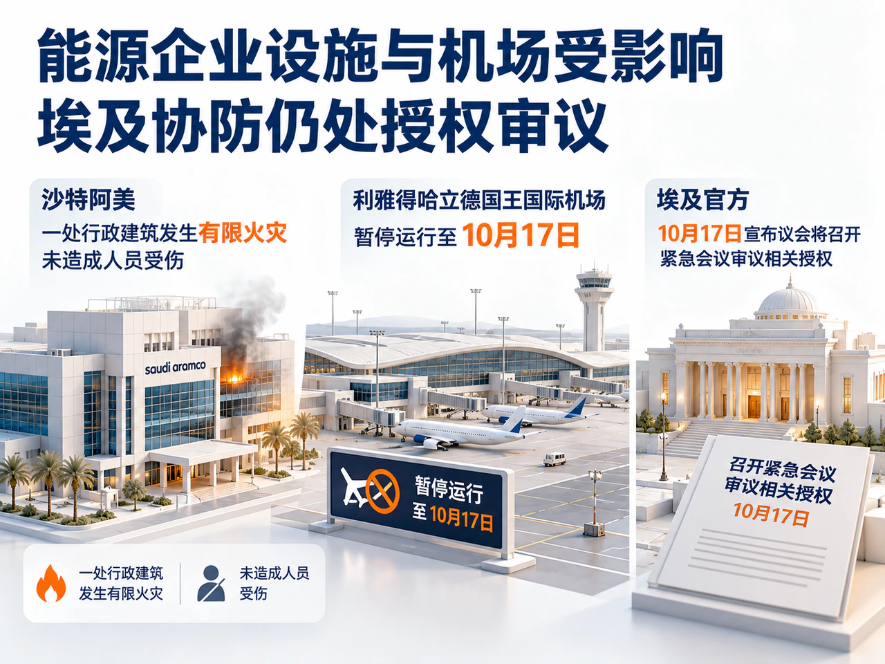 沙特与也门交火影响能源设施及民用航空
