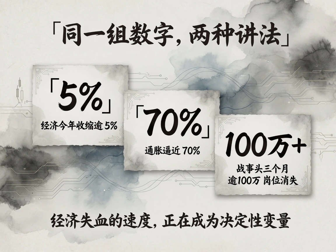 经济底稿信息图：经济今年收缩逾5%，通胀逼近70%，战事头三个月逾百万岗位消失